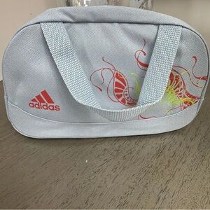 Adidas Gray and Red Women's Cosmetic Toiletry Bag New